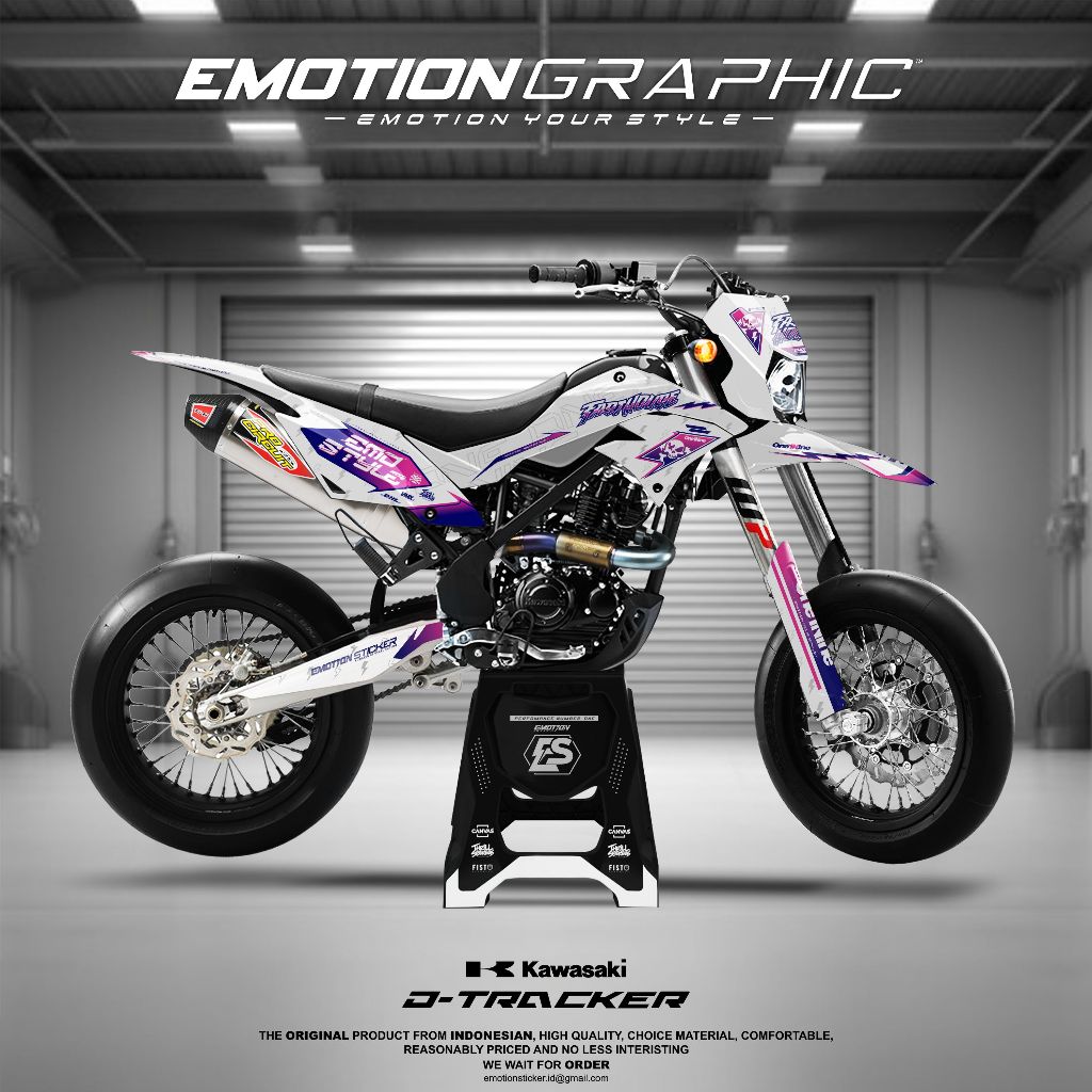 DECAL STIKER DTRACKER - KLX BF - GORDONS - CRF -WR - FULLBODY FASTHOUSE