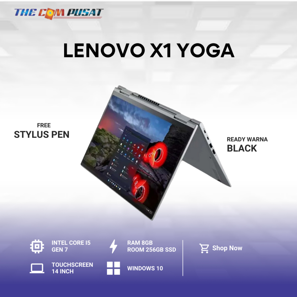 LAPTOP LENOVO X1 YOGA INTEL CORE I5 GEN 7 RAM 8GB SSD 256GB TOUCHSCREEN KEYBOARD BACKLIGHT