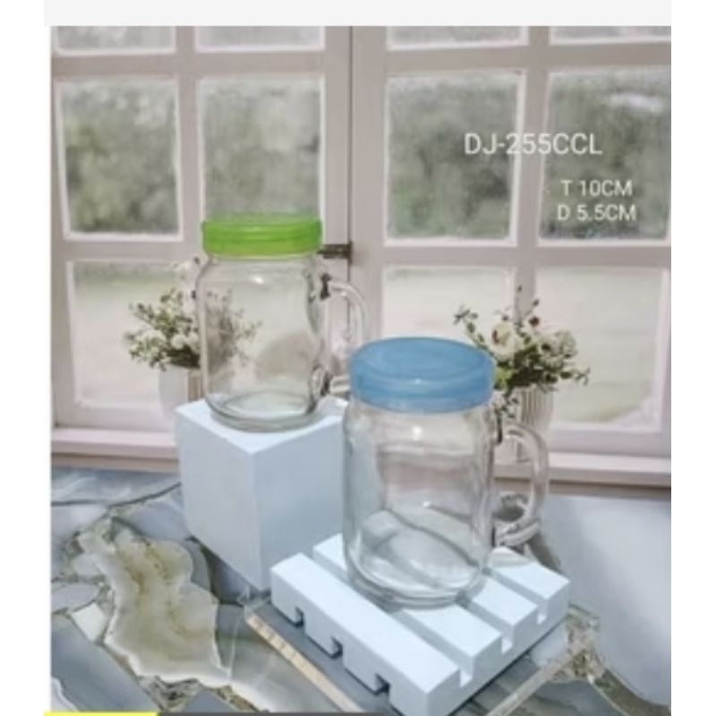 

gelas beling mason gagang+tutup 500ml
