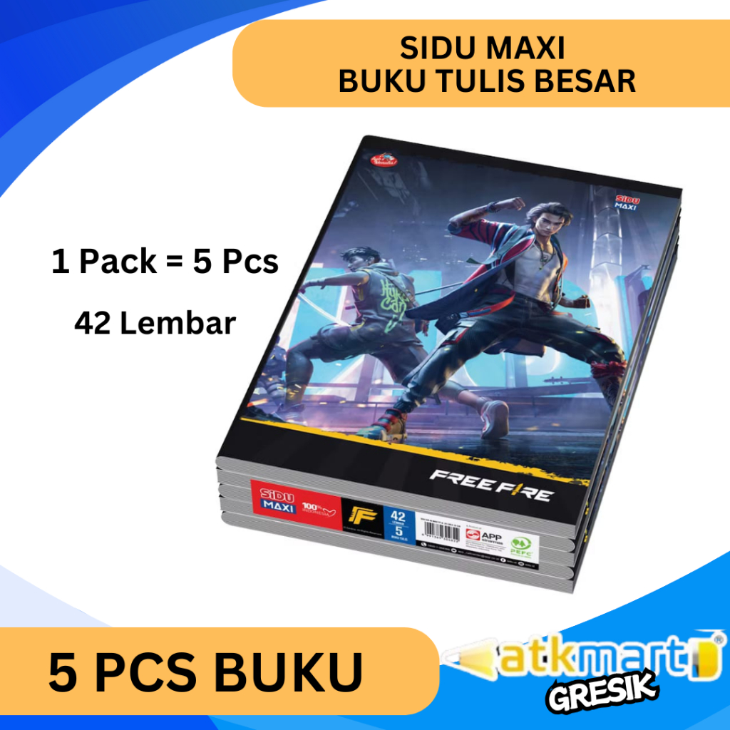 

(TERMURAH) SIDU MAXI BUKU TULIS BESAR 42 LEMBAR 1 PACK ISI 5 PCS