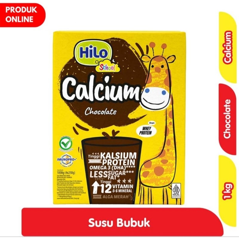 

HiLo School Chocolate susu bubuk tinggi kalsiun 1 Kg