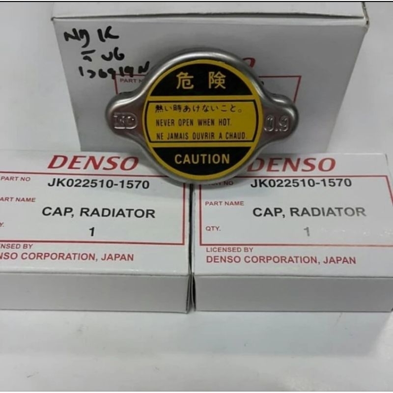 tutup radiator kijang super denso asli