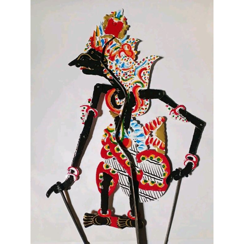 Wayang Krisna hitam wayang karton duplex tebal wayang Kresno Prabu Kresno mainan anak hiasan dinding