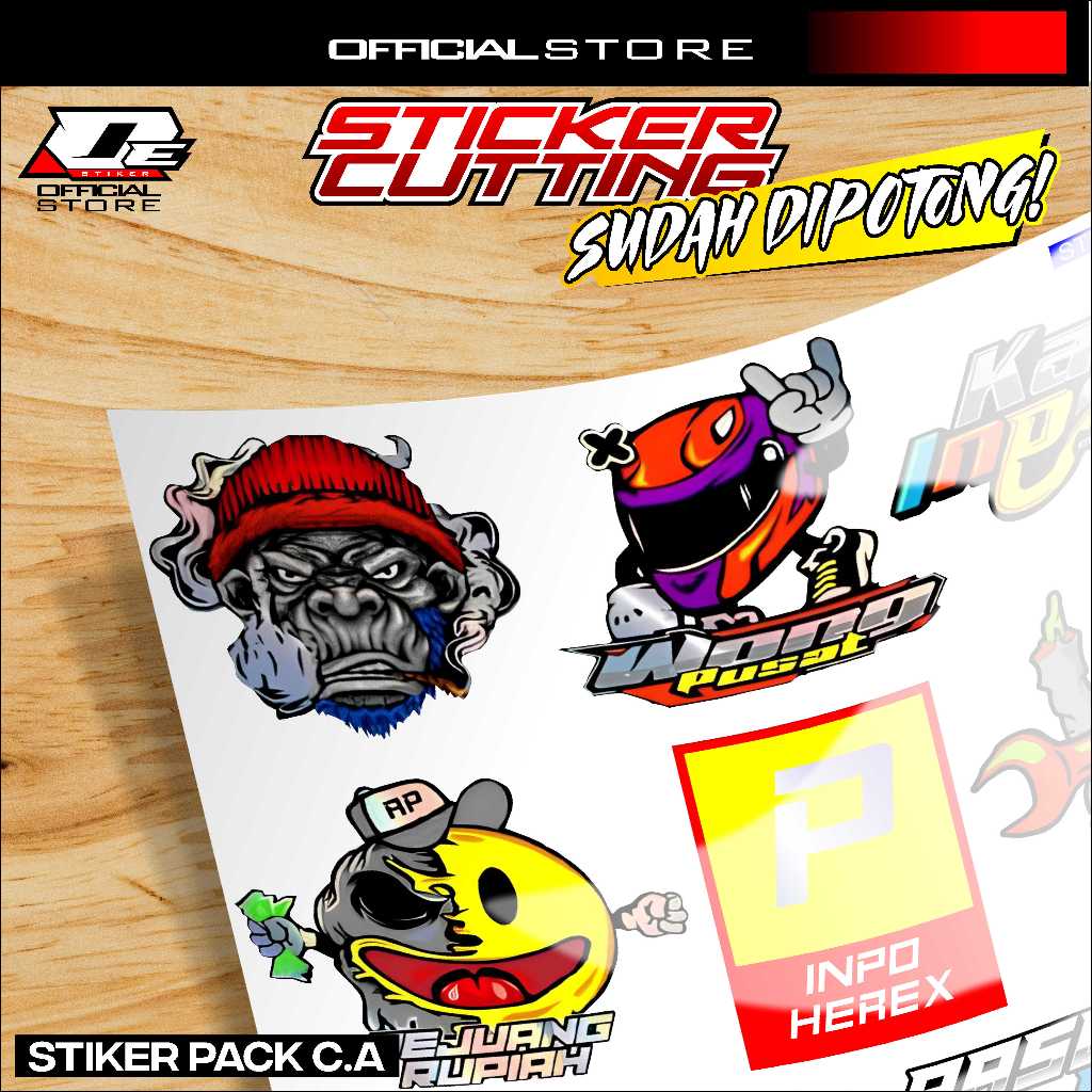 

Sticker Stiker cutting keren kata lucu keren gokil dan karakter unik sticker murah