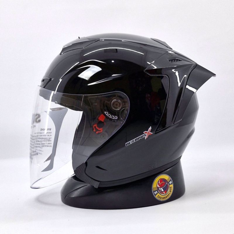 helm pria wanita dewasa keren kekinian terbaru sev octipus x half face cowok cewek  half face solid 