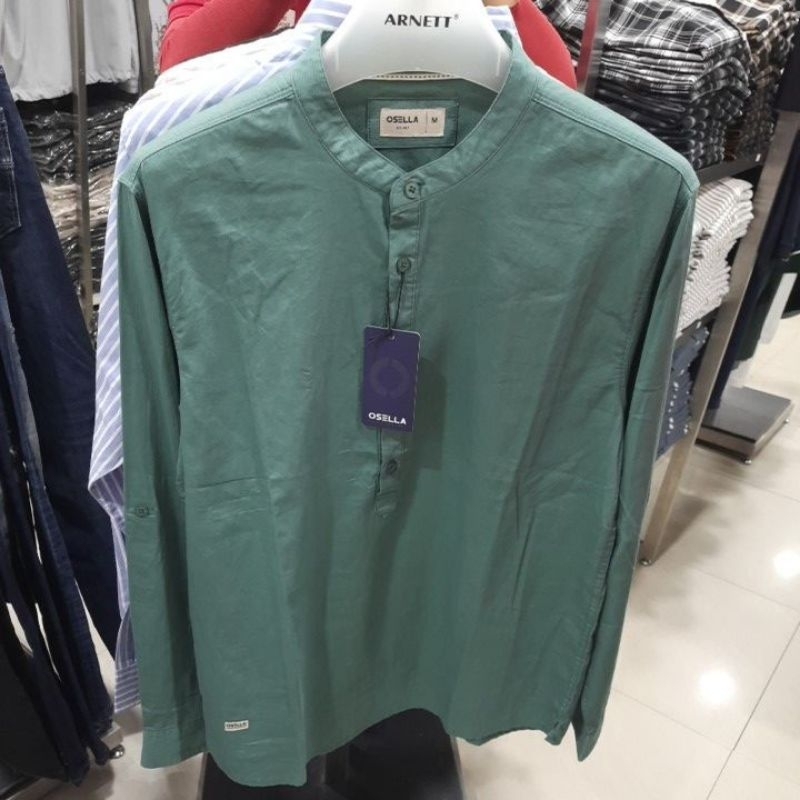 OSELLA MEN KOKO PANJANG PRIA KATUN REGULAR FIT KANCING EMPAT|0119