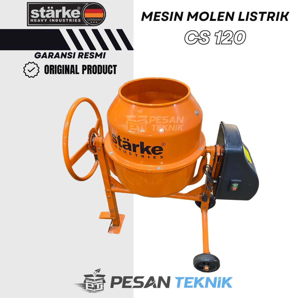 Mesin Molen Listrik Molen Mini 120L Concrete Mixer STARKE CS120