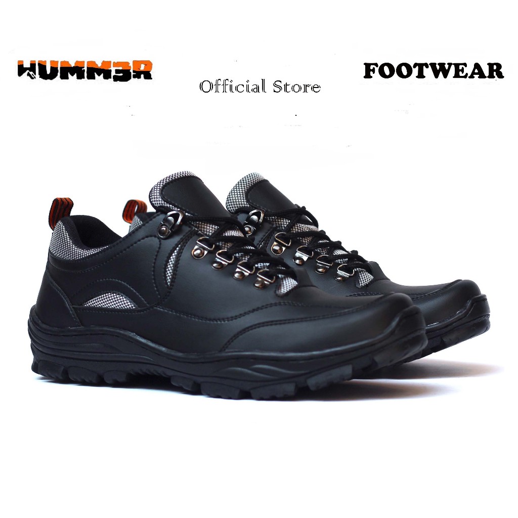 HUMM3R Wagon Black - Sepatu Boots Tracking Jumbo Pria
