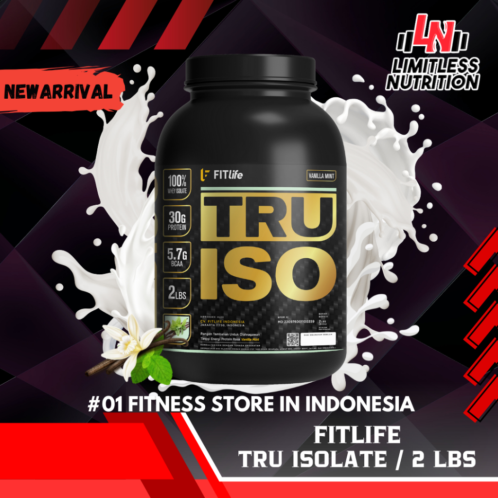 

FITLIFE TRU ISO 2Lbs WPI 100% Whey Protein Isolate 2 Lbs