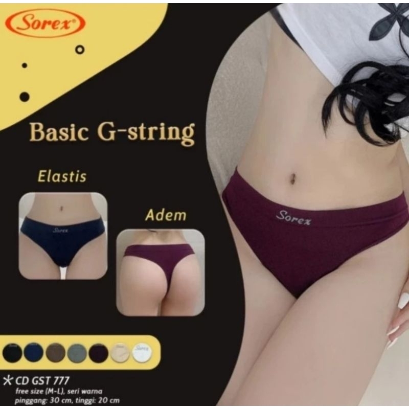 Celana dalam wanita basic g string sorex 777