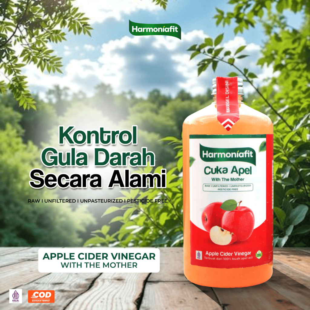 

CUKA APEL ORIGINAL ORGANIK WITH MOTHER 500ML / APPLE CIDER VINEGAR WITH MOTHER/ CUKA SARI APEL