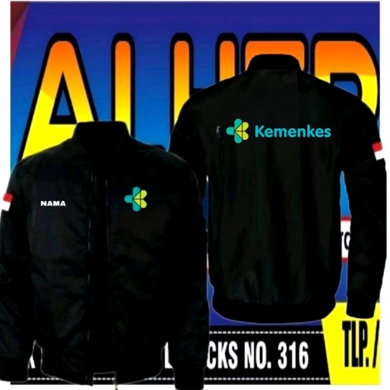 Jaket bordir Kemenkes jaket Kemenkes jaket bomber Kemenkes jaket seragam Kemenkes jaket kerja Kemenk
