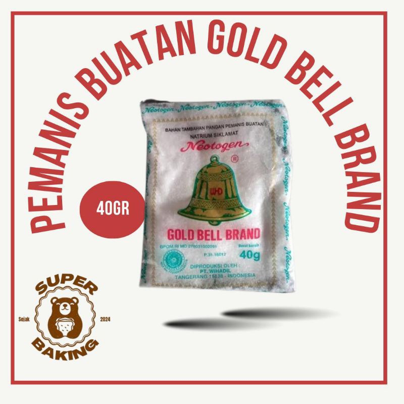 

Pemanis Buatan Neotogen Gold Bell Brand 1 pack isi 10x40gr