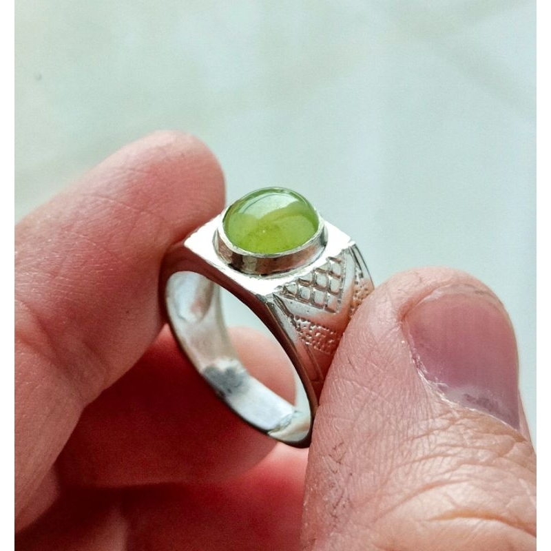 Natural Giok Aceh pucuk pisang neon green Indocrase bukan bacan safir ruby opal zambrut sku121