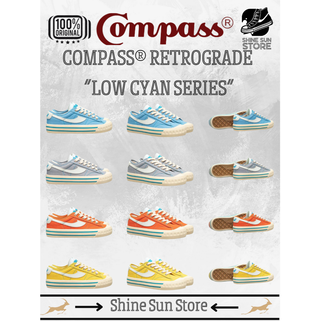 [ORIGINAL] Compass Retrograde Low Cyan Baby Blue // Grey // Orange // Yellow "Seasonal Edition"