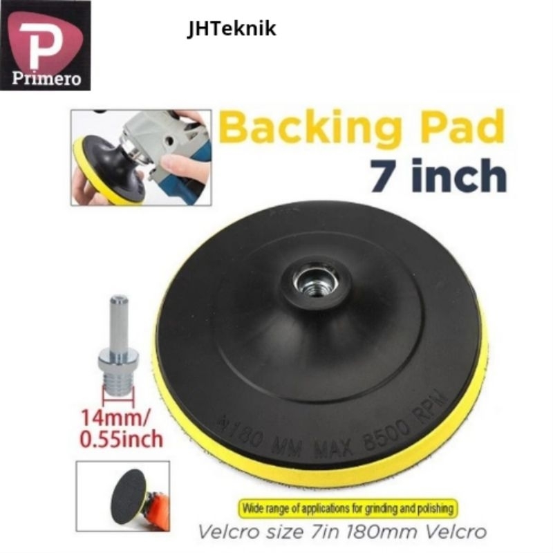 JHTeknik Tatakan Amplas Velcro 7" Primero/Tatakan Amplas Bulat Kretekan 7 inch Primero 100% ORIGINAL