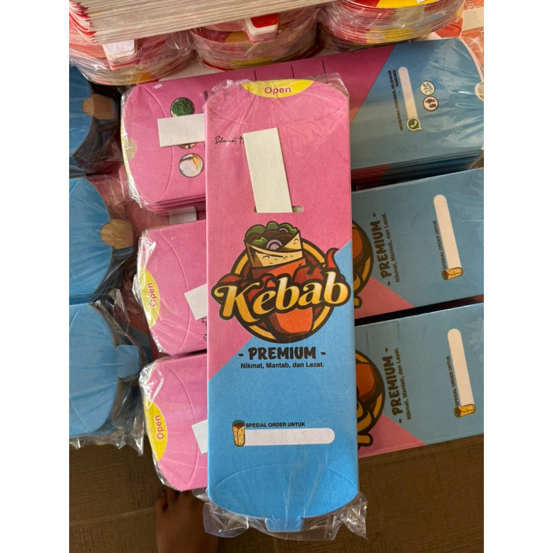 

100 pcs kertas kebab/bungkus kebab/kemasan kebab/wadah dus kebab