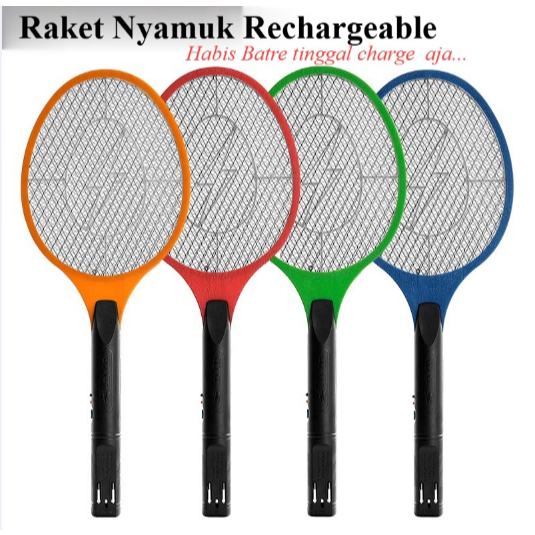 Raket Nyamuk Charger Listrik Rechargeable Raket Nyamuk Colok Listrik / Raket Nyamuk Listrik