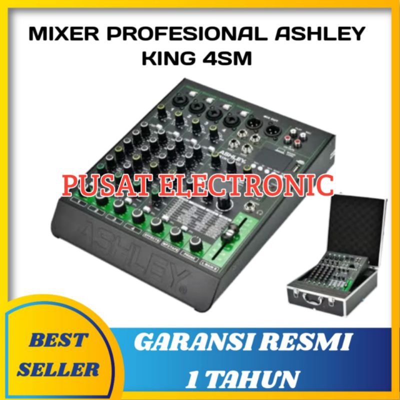 Mixer Ashley King 4sm Original Mixer Ashley 4 Channel Garansi resmi