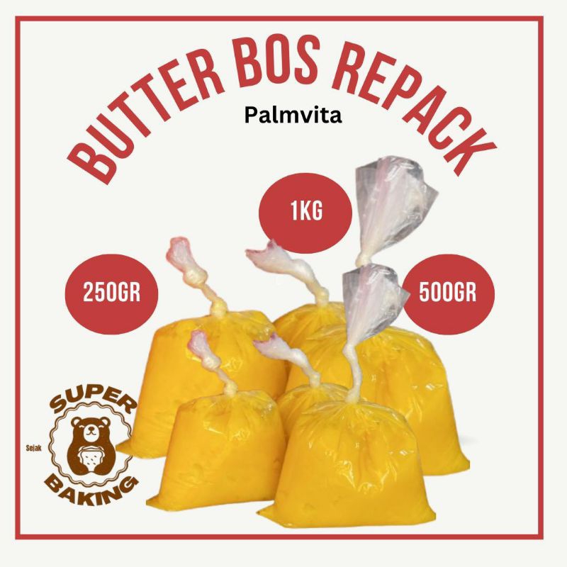 

Butter Bos Plamvita Curah ukuran 1kg 500gr 250gr