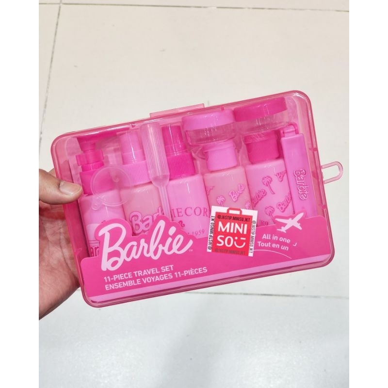 MINISO x BARBIE 🆕 Travel Set 11 Pieces BARBIE Collection (50ml 5pcs, 10ml 2pcs)