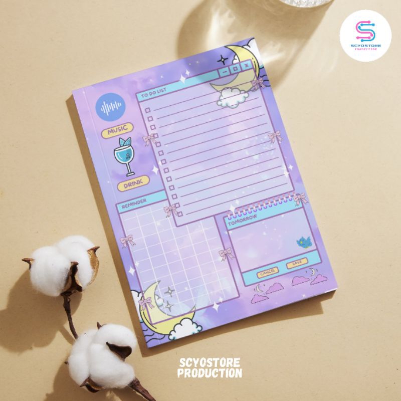 

Buku Agenda Harian A6 Study Night Daily Planner 30 Lembar