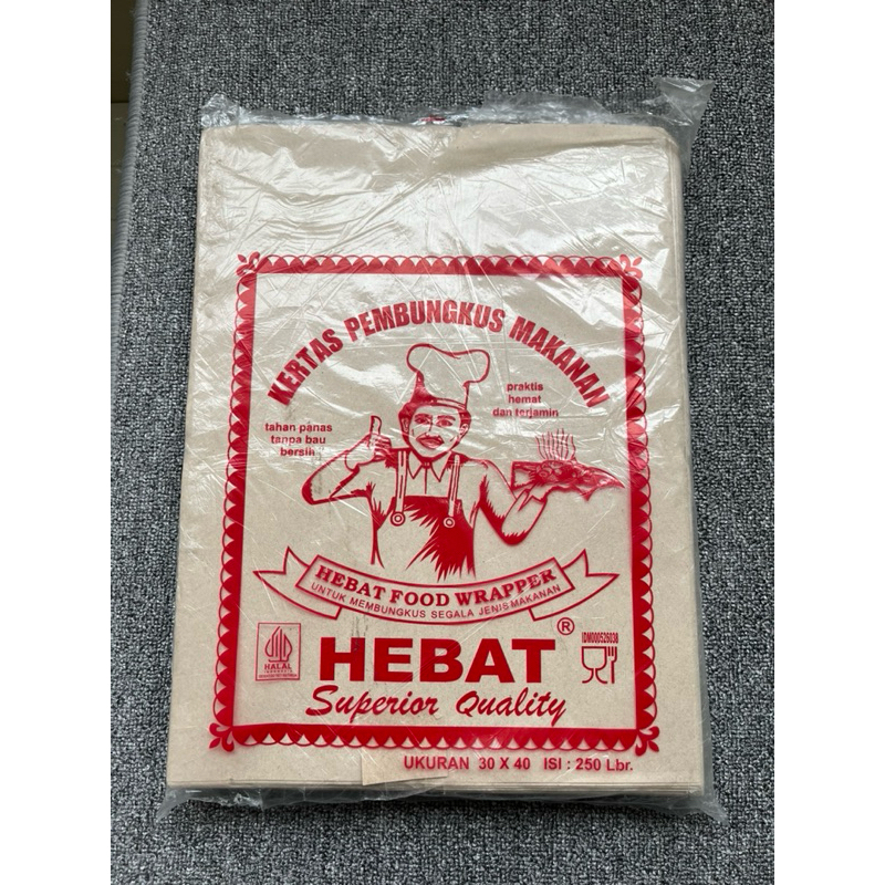 

Kertas Nasi Bungkus Nasi Hebat Merah 30x40