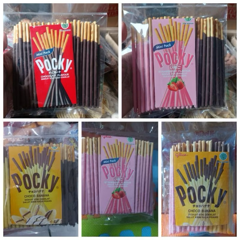 

POCKY ORI KEMASAN REPACK/POCKY COKLAT/POCKY STRAWBERRY/POCKY BANANA/POCKY MATCHA/POCKY MIX