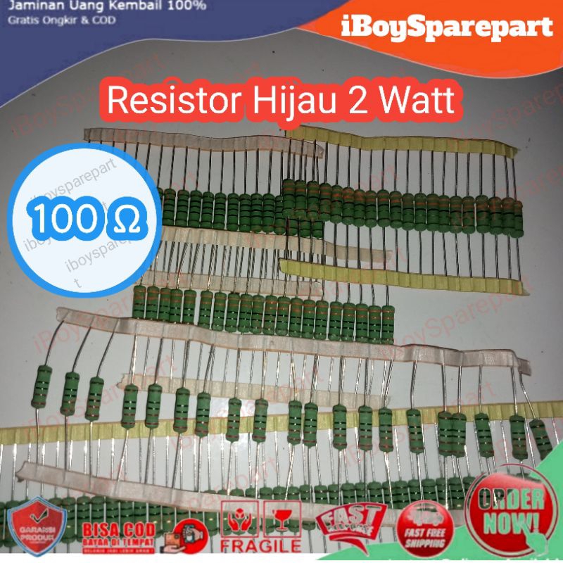 Resistor 2Watt 100 Ohm Original Taiwan
