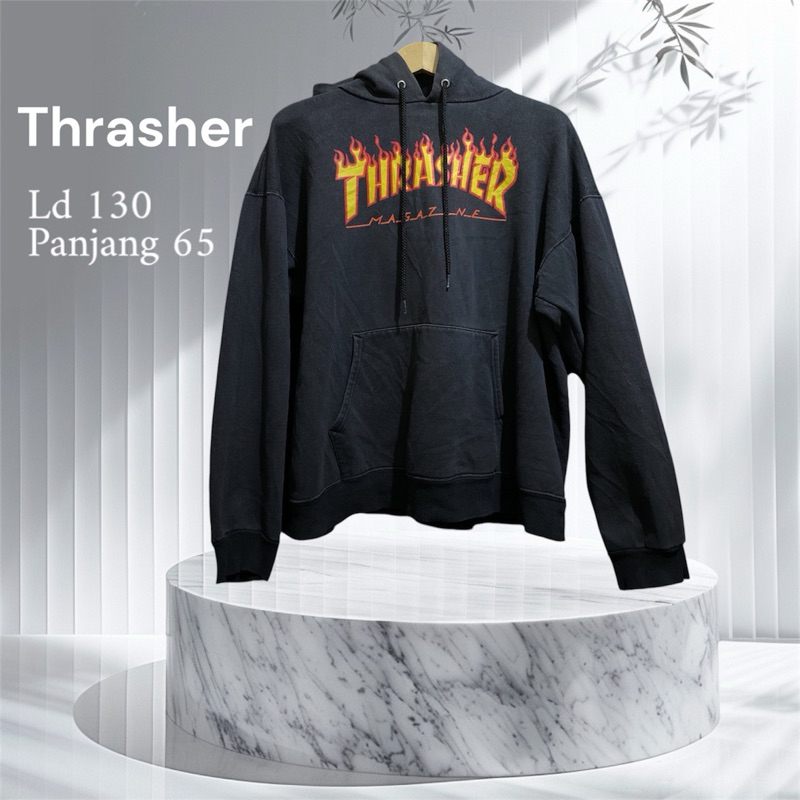 HOODIE THRASHER BONGKARAN BALL THRIFT BUILD UP TANPA JAHITAN DISAMPING