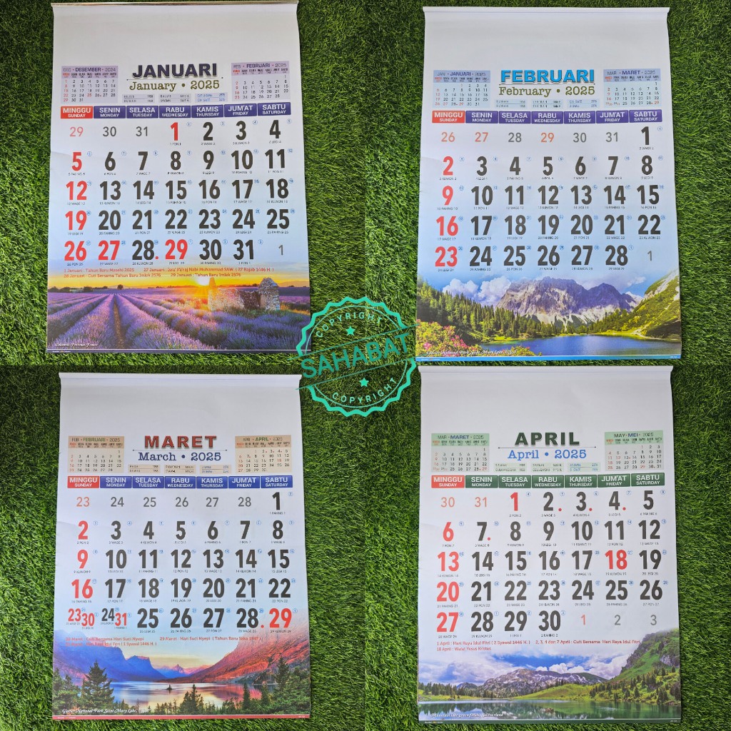 

KALENDER LUX EXECUTIVE AO 732 FULL COLOR TAHUN 2025 ( AO 732 UKURAN SUPER JOMBO )