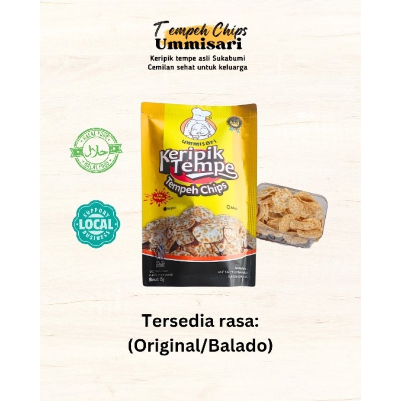 

Keripik Tempe Ummisari Reguler (Kecil - 85gr)