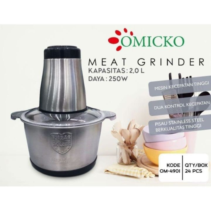 OMICKO Food Chopper Stainless Steel Kapasitas 2 Liter OM-4901