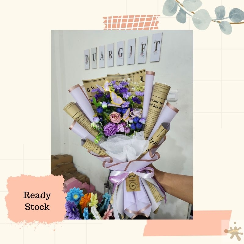 

[Khusus Instant Palembang] Bouquet Artificial Flowers by Duargift / Buket Wisuda / Buket Ulang Tahun / Buket Murah