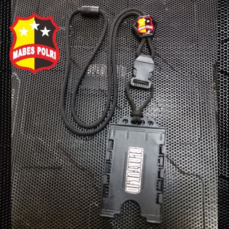 

Lanyard tactical holder id card Slide exagonal logo MABES POLRI