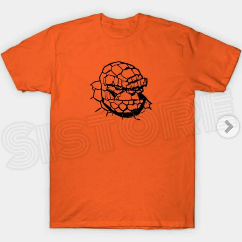 Kaos The Thing Face Ben Grimm Fantastic Four F4 Marvel FantasticFour Tshirt unisex