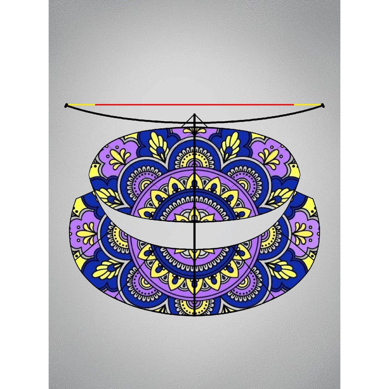 Layang Layang Gapangan Pegon Motif Abstrak Uk 1,5
