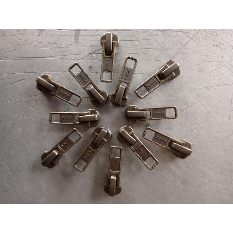 kepala resleting besi bakar No.5 ykk