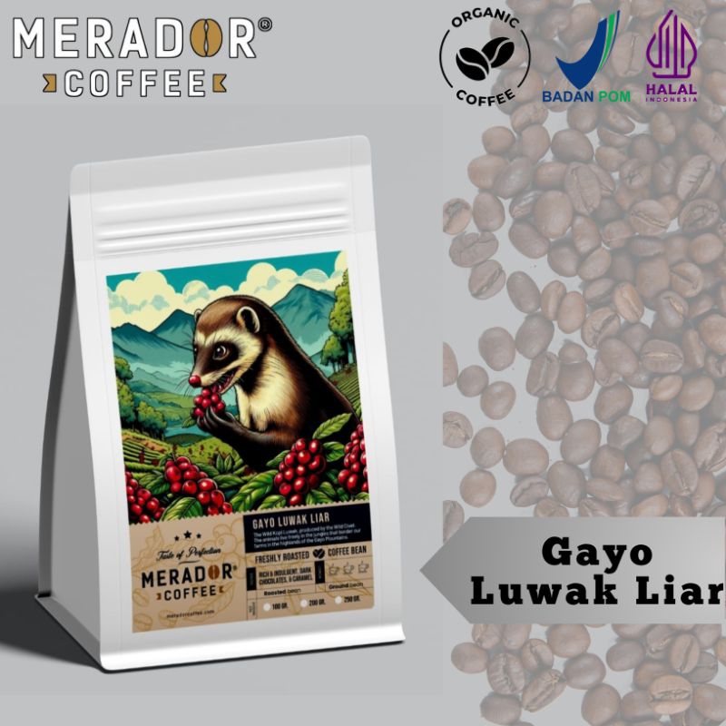 

[Merador Coffee] KOPI GAYO ACEH jenis kopi GAYO LUWAK LIAR (646) 100% Origin Coffee Espresso White