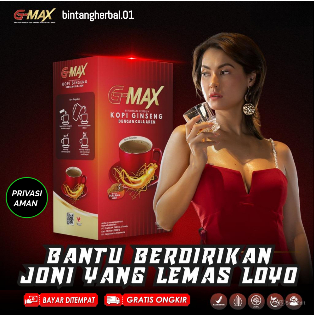 

COD PROMO !! G-Max Kopi Ginseng Rasa Gula Aren - Kopi G-Max Original (Privasi Aman)