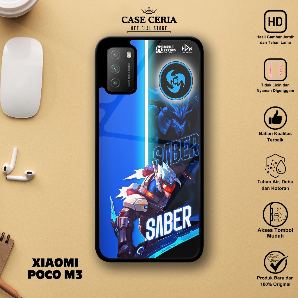 Case Xiaomi Poco M3 - Casing Xiaomi Poco M3 ( Game ML 2) - Silikon Case – Kesing HP – Softcase Glass