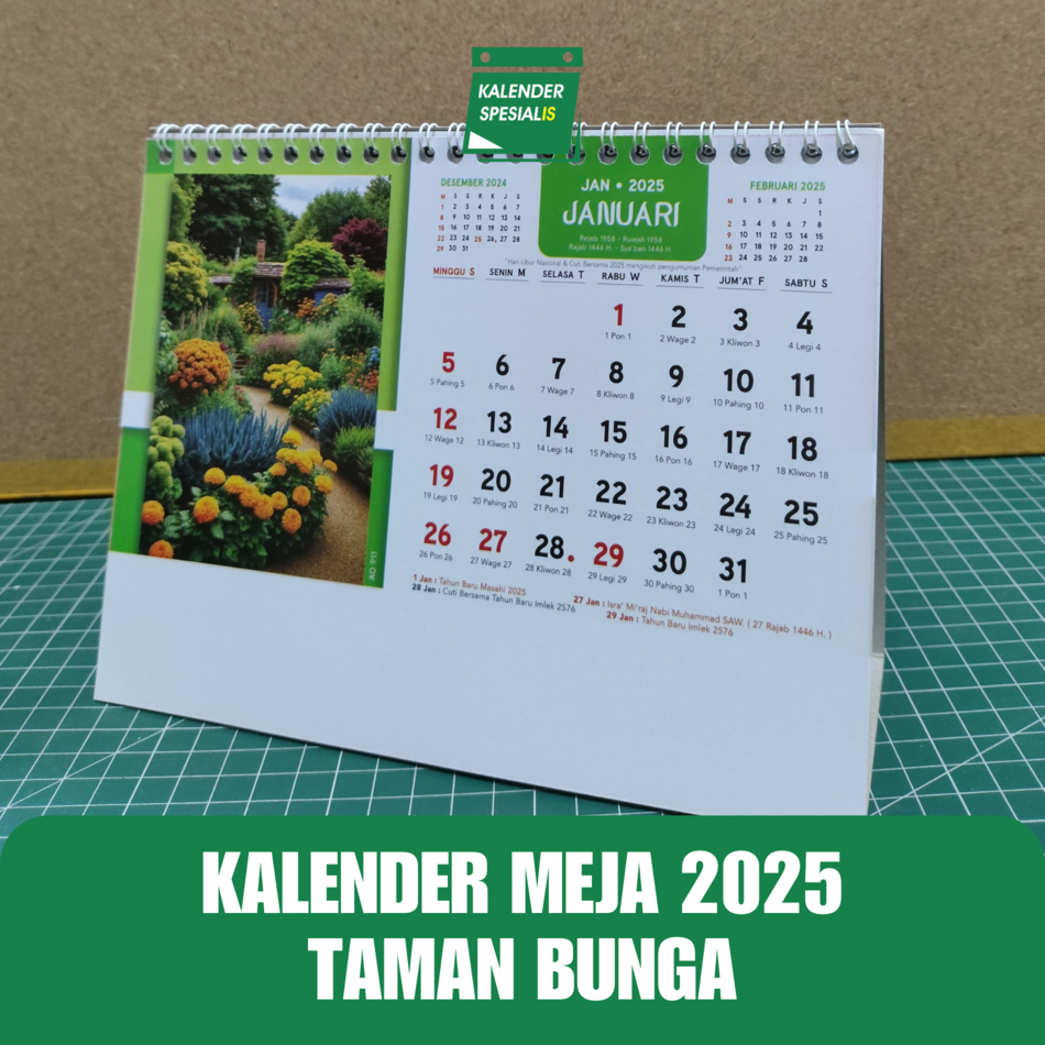 

Kalender Meja 2025 Murah - Kalender 2025 Meja - Kalender Meja 2025 Pemandangan Taman Bunga