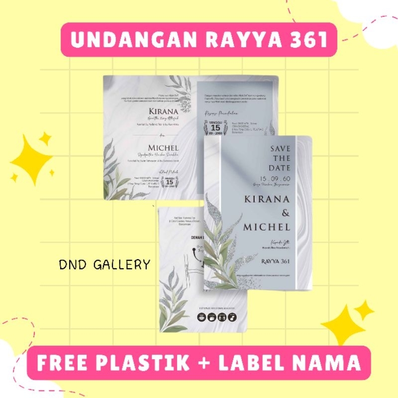 CETAK UNDANGAN PERNIKAHAN RAYYA 361 / BLANKO UNDANGAN RAYYA 361 / CETAK UNDANGAN PERNIKAHAN / CETAK 