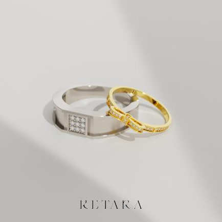 Cincin Kawin Tunangan Cincin Tunangan Cincin Couple Perak Silver Ketara Jewelry