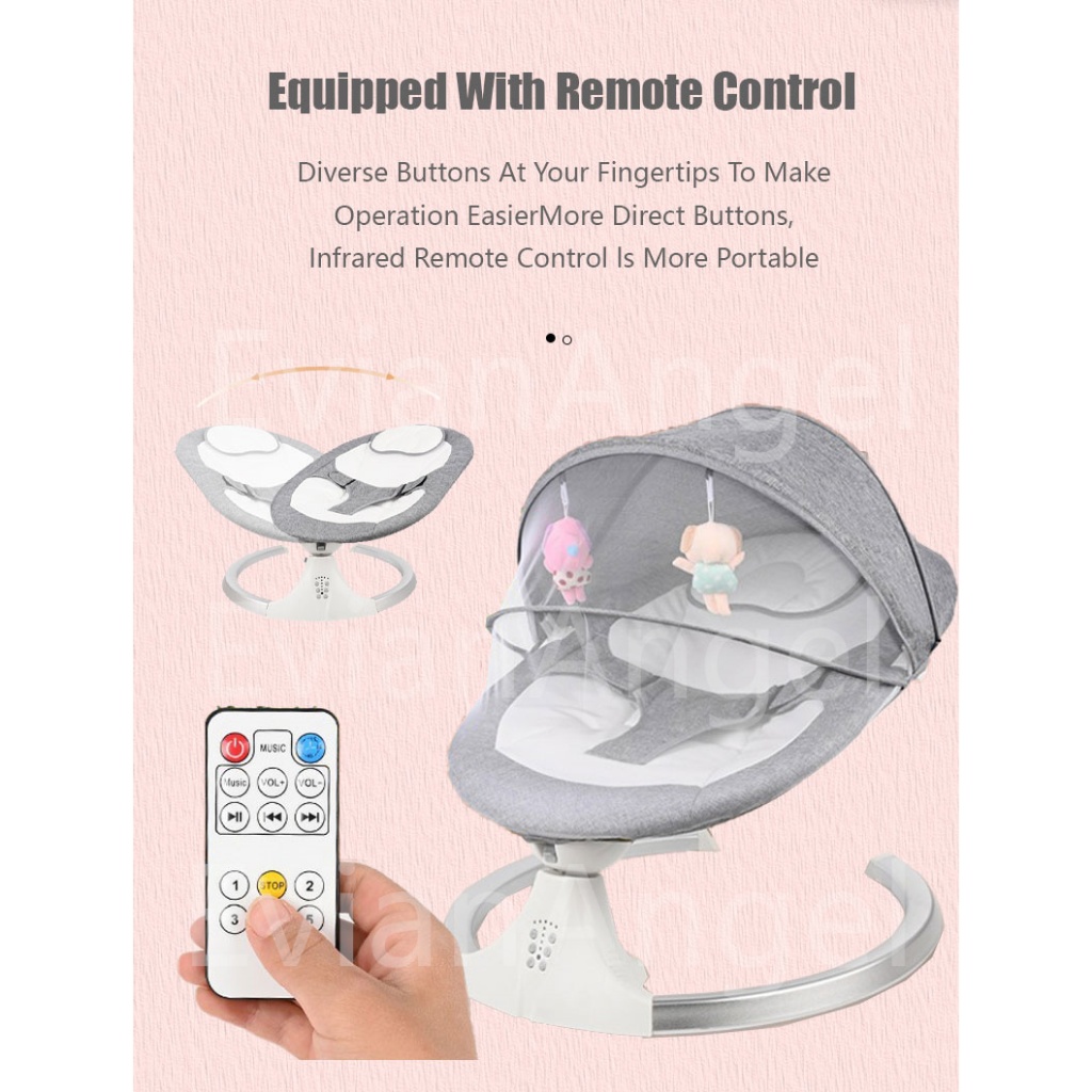 Evianangel Ayunan Bayi Ayunan Bayi Otomatis Ayunan Bayi Elektrik Ada Bluetooth Musik Dan Mainan