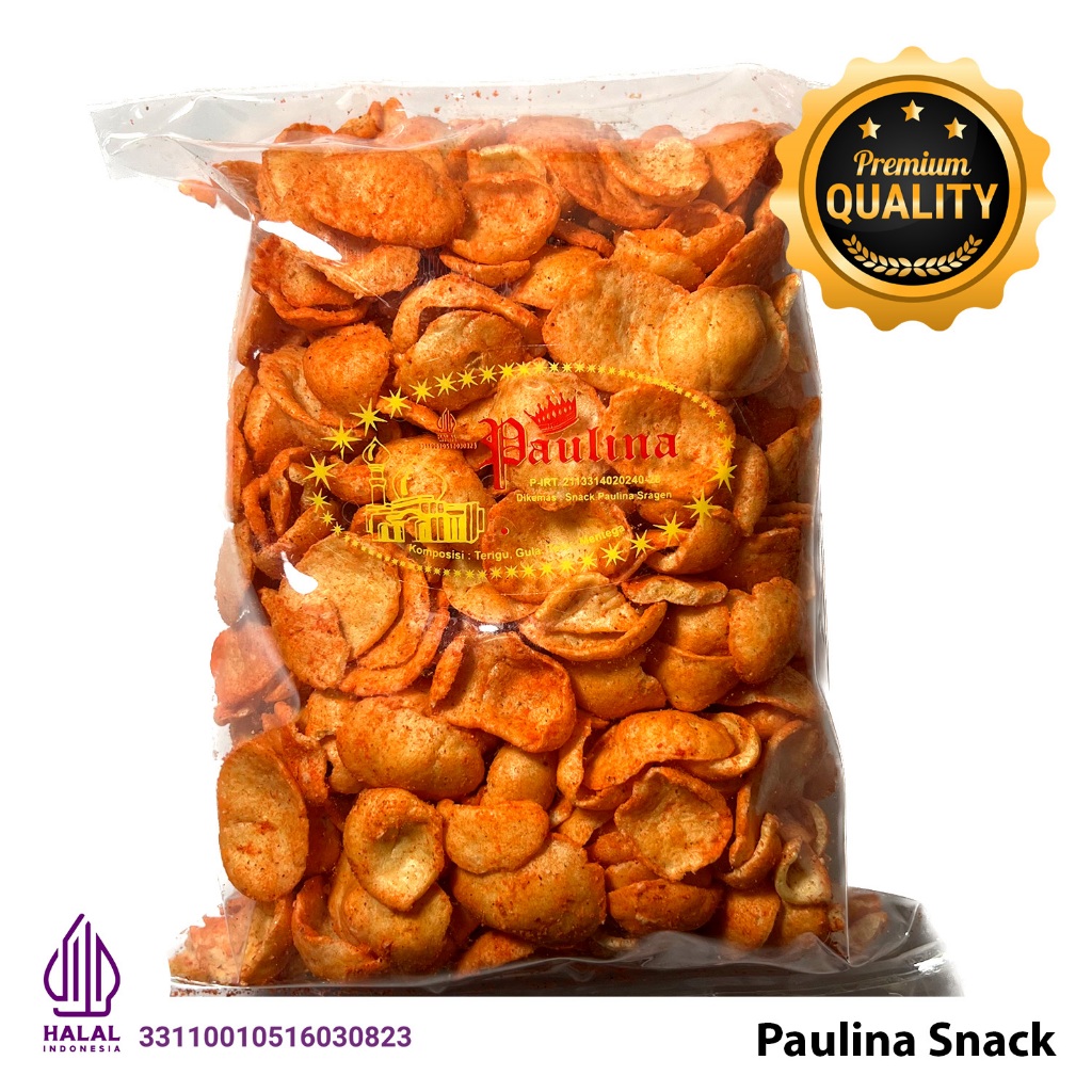 

Krupuk Keong Mini Pedas renyah Paulina Snack