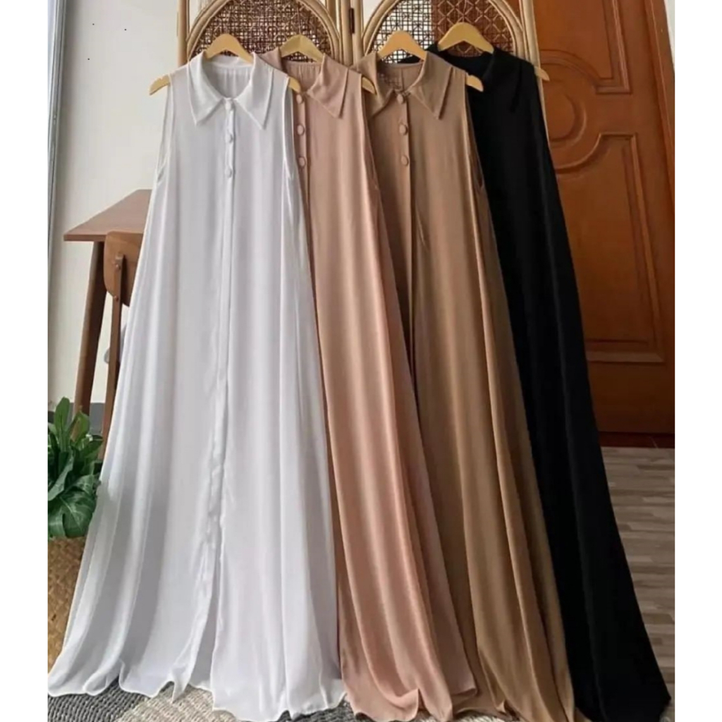 Long Cardy Cardigan Tunik Bahan Ceruty Baby Doll