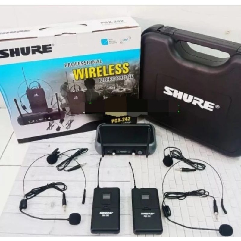 Mic Shure Wirelles PGX-242  Headset Headset + Clip On Clip On