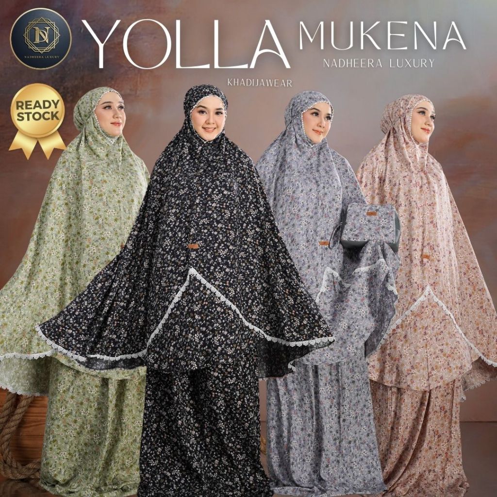 [BISA COD] YOLLA MUKENA NADHEERA LUXURY YOLA MUKENA TERBARY NADHERA RAYON MOTIF TERBARU SP 2025