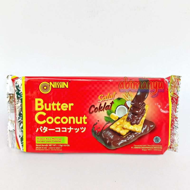 

Nissin Butter Coconut Coklat 115 Gram 1 Karton Isi 24 PCS